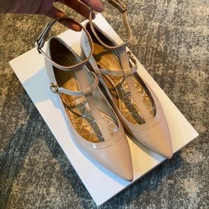 La Baccarina Cream Leather Flats 37 NIB